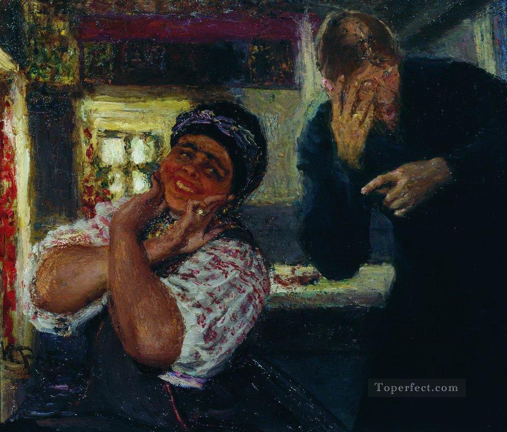 solokha and deacon 1926 Ilya Repin Oil Paintings